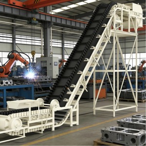 Portable High-angle Belt Conveyor Motor 3-5t/h Capacity
